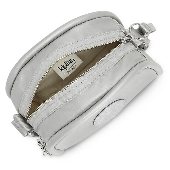 Kipling Jesper Metallic Crossbody Taske Sølv | DK 1183AH